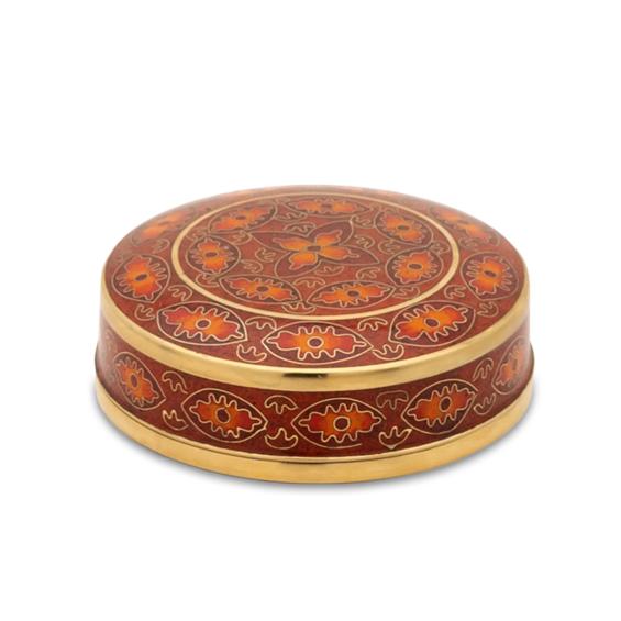 Red Rosette Cloisonne Miniature